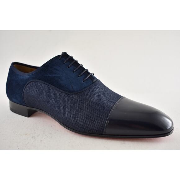 Christian Louboutin Greggo Flat Marine Blue Lace Up Oxford Dress Loafer 46 13 main image 13